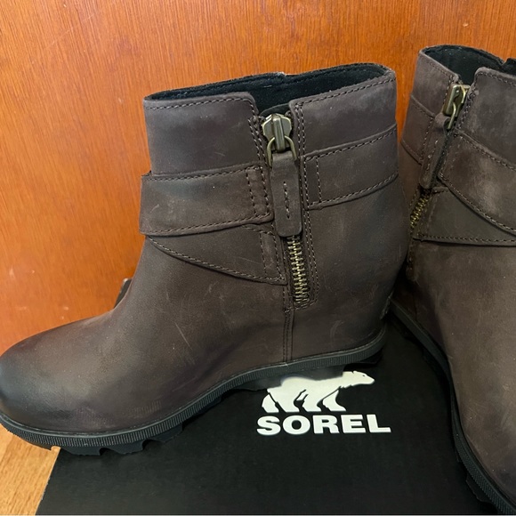 Sorel Joan of Arctic Moto Wedge Bootie NIB 7 - Picture 6 of 7